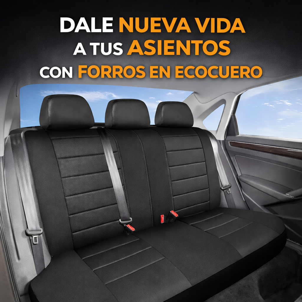 🧰 FORRO CUBRE ASIENTOS AUTO EN ECOCUERO – PROTECCIÓN Y ESTILO 360°