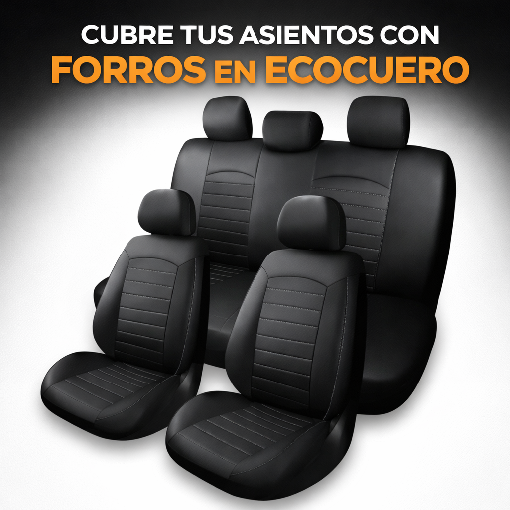 🧰 FORRO CUBRE ASIENTOS AUTO EN ECOCUERO – PROTECCIÓN Y ESTILO 360°