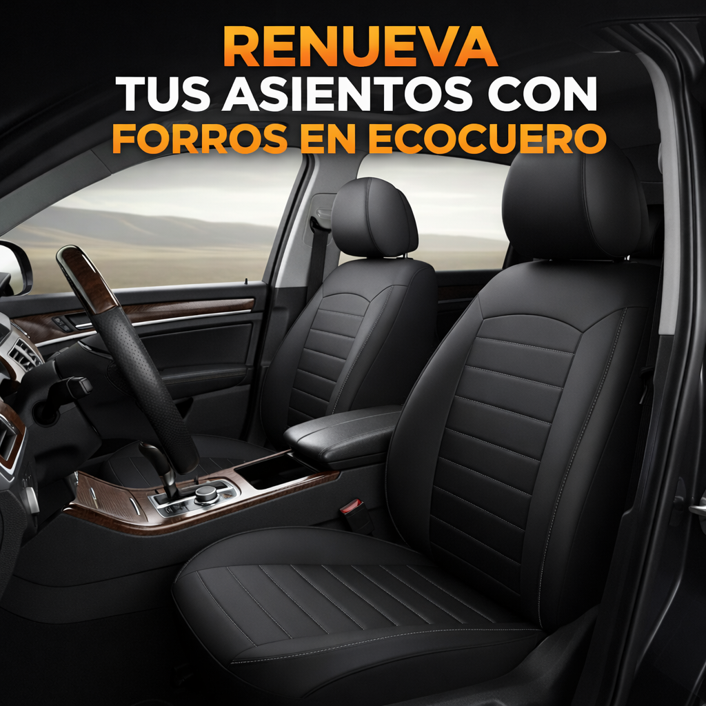 🧰 FORRO CUBRE ASIENTOS AUTO EN ECOCUERO – PROTECCIÓN Y ESTILO 360°
